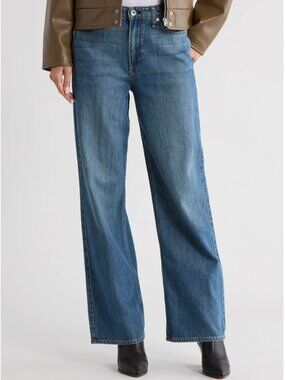 Rag & Bone Lori Mid-Rise Wide Leg Jeans Size 26
